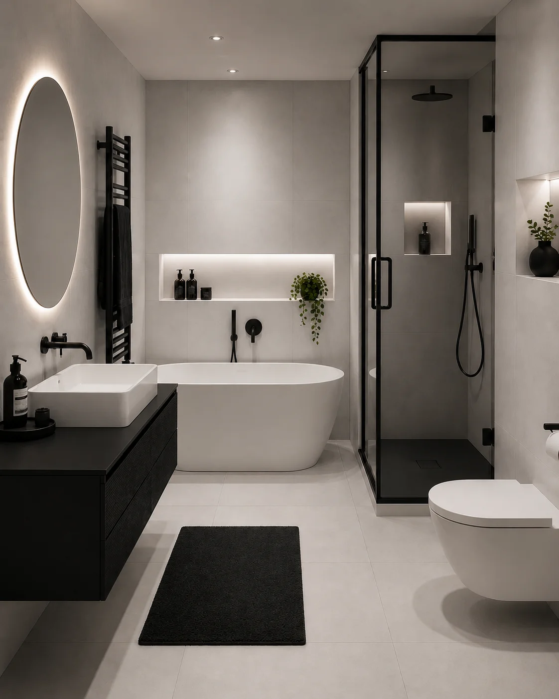 Zwart-Witte Badkamer