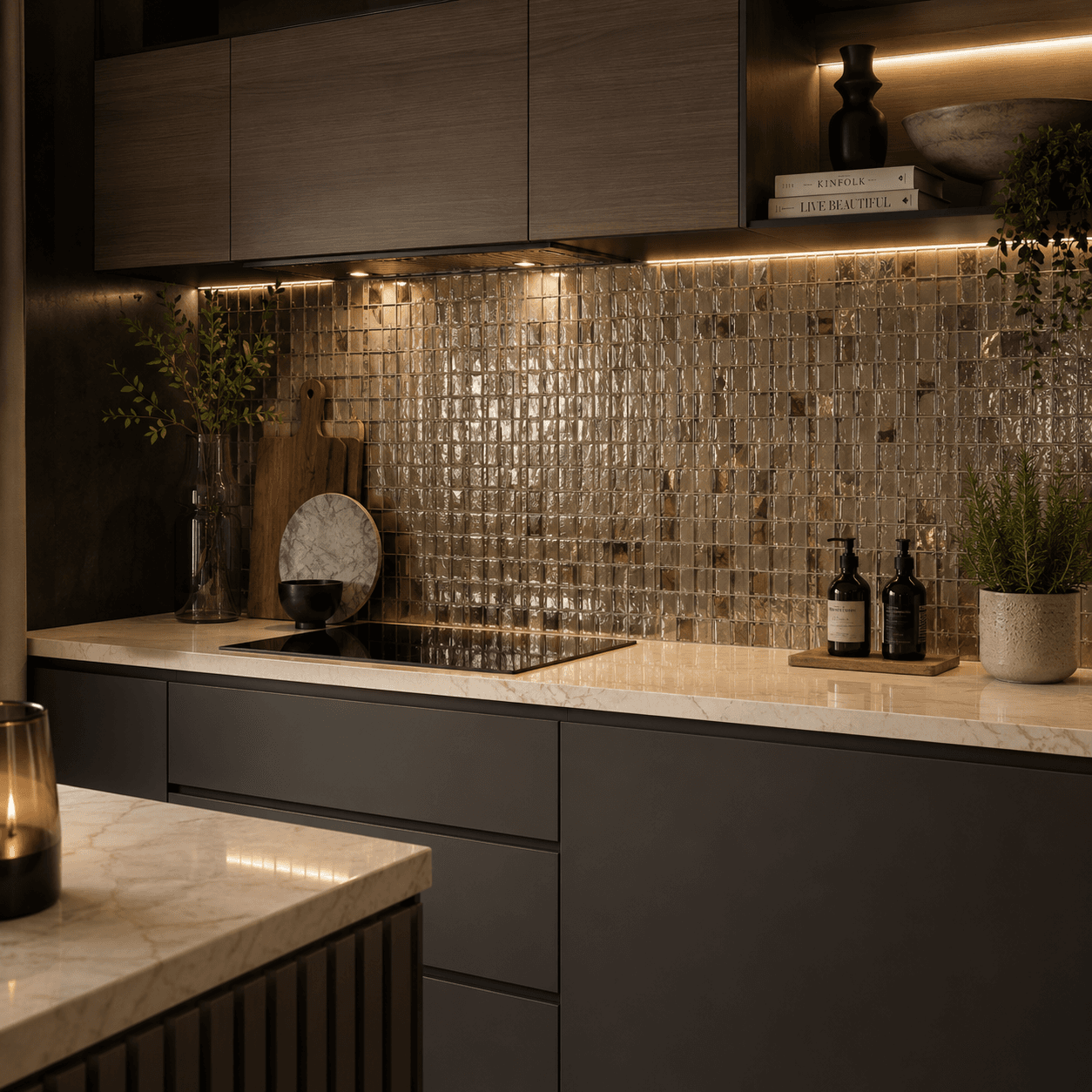 Luxe Keuken met Glasmozaïek
